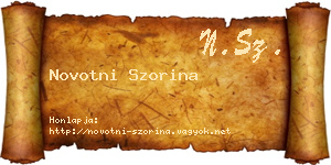 Novotni Szorina névjegykártya